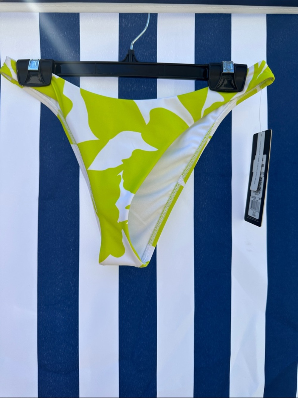 Body Glove Lime Green and White Floral Bikini Bottom